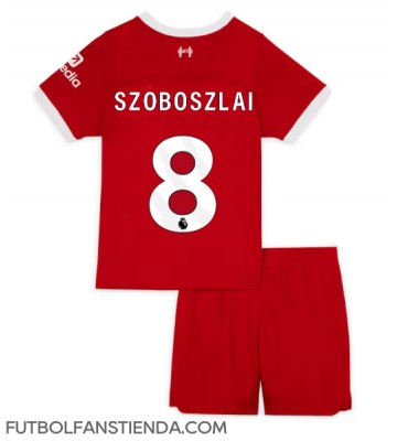 Liverpool Szoboszlai Dominik #8 Primera Equipación Niños 2023-24 Manga Corta (+ Pantalones cortos)